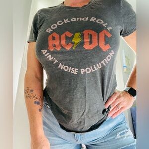Lucky Brand Charcoal AC/DC Graphic Tee